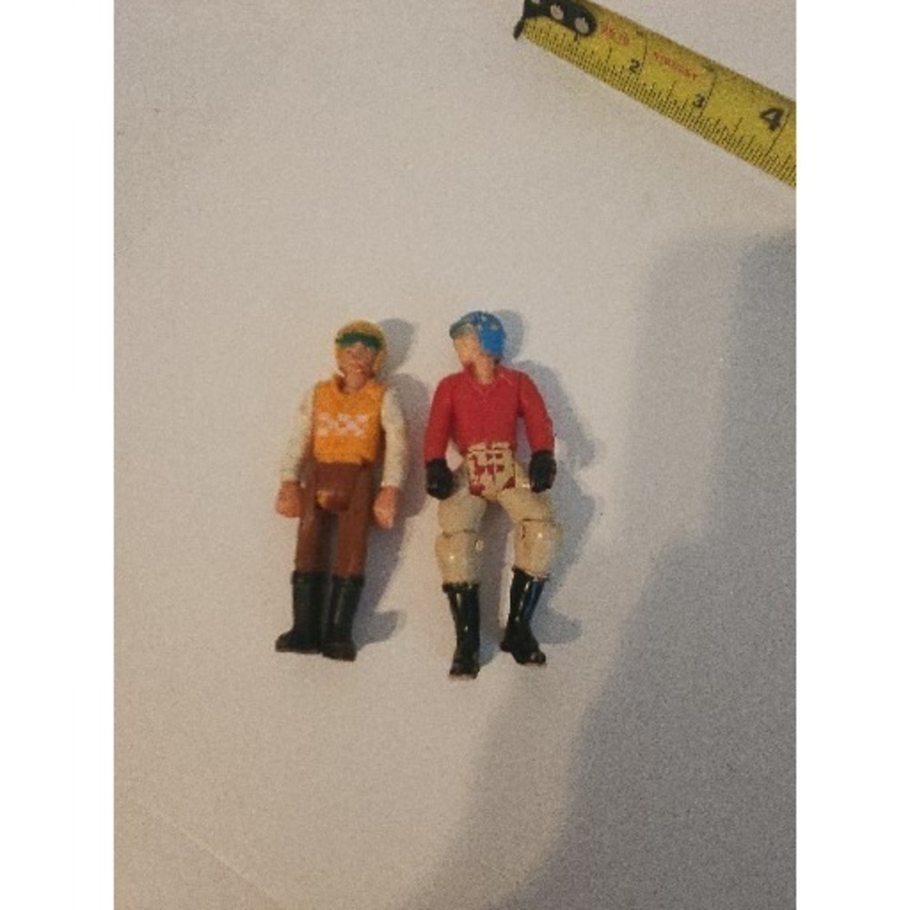 Vintage -1974 Fisher Price Adventure People Racing Figure 4" Tall Lot Of 2